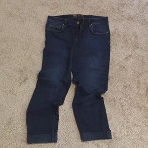 KFTK cropped jeans- 99%cotton 1% Spandex.